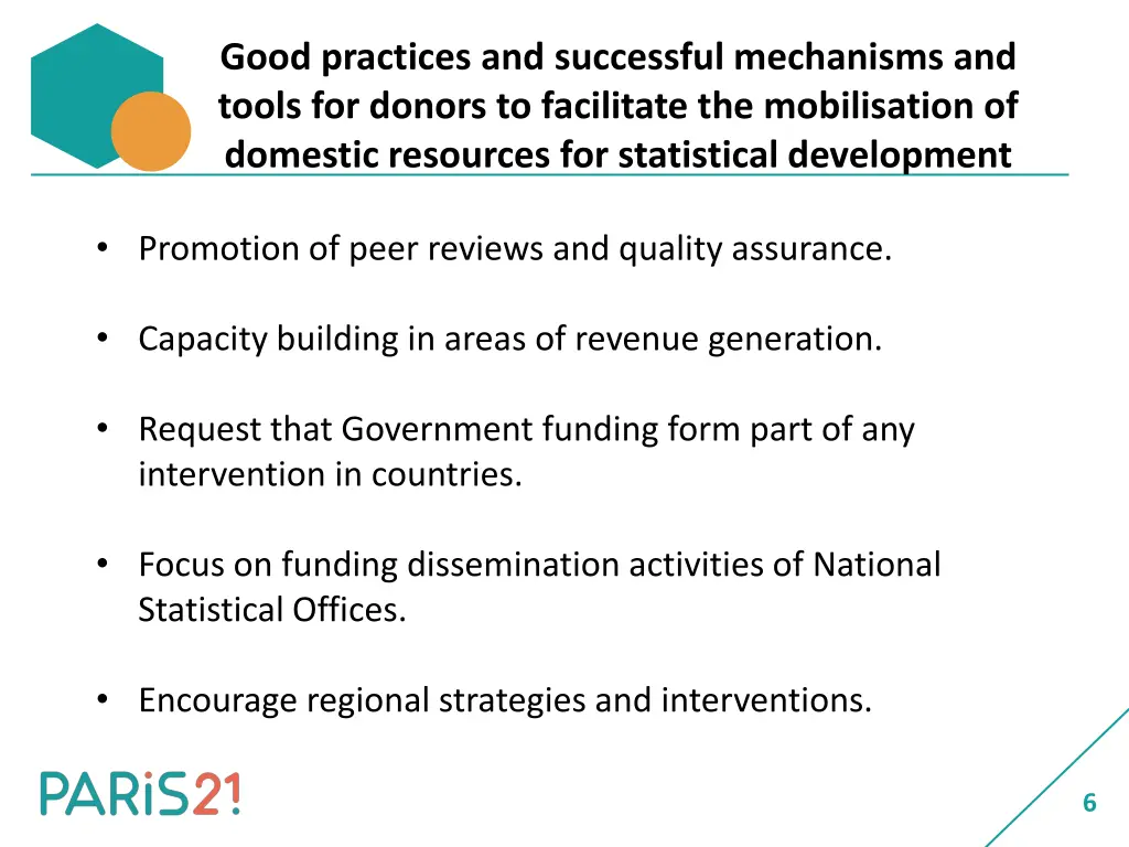 good practices and successful mechanisms