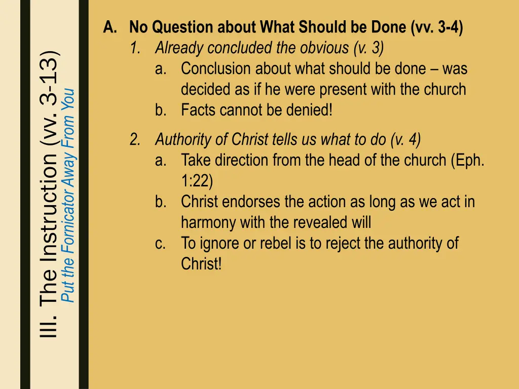 a no question about what should be done
