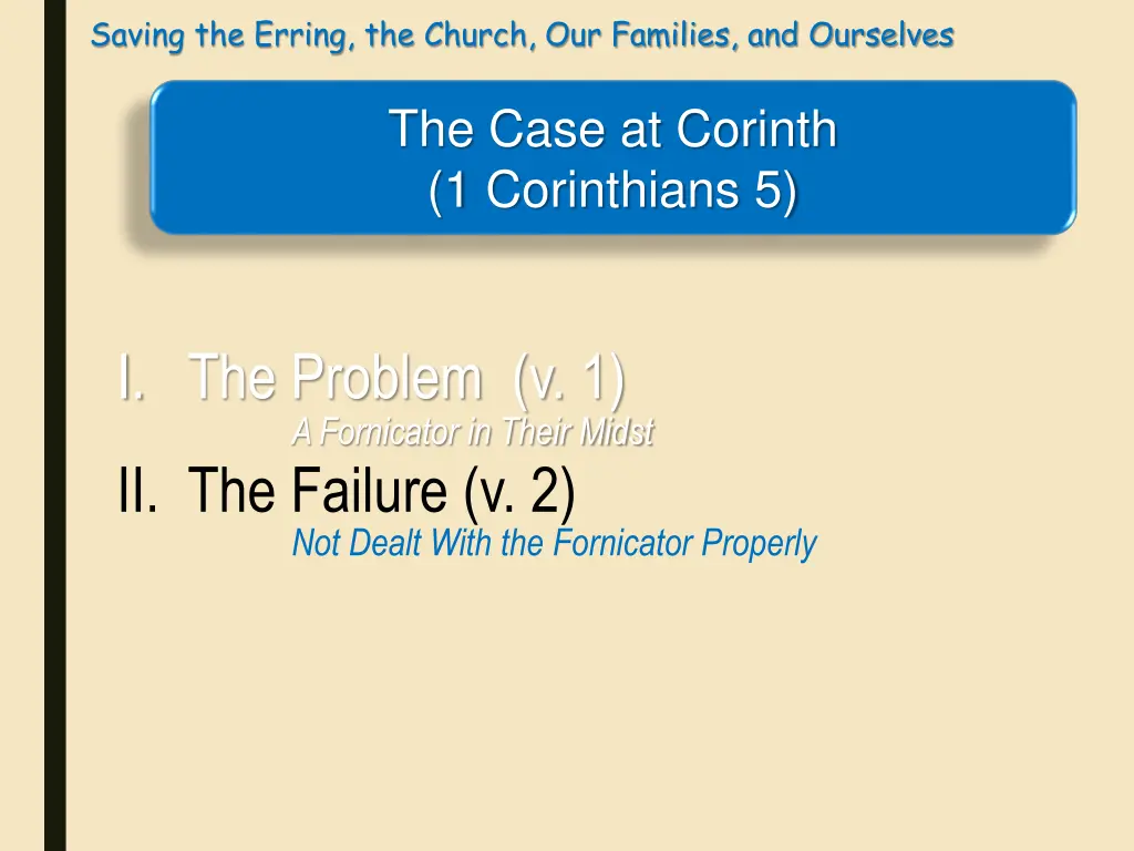 saving the erring the church our families 2