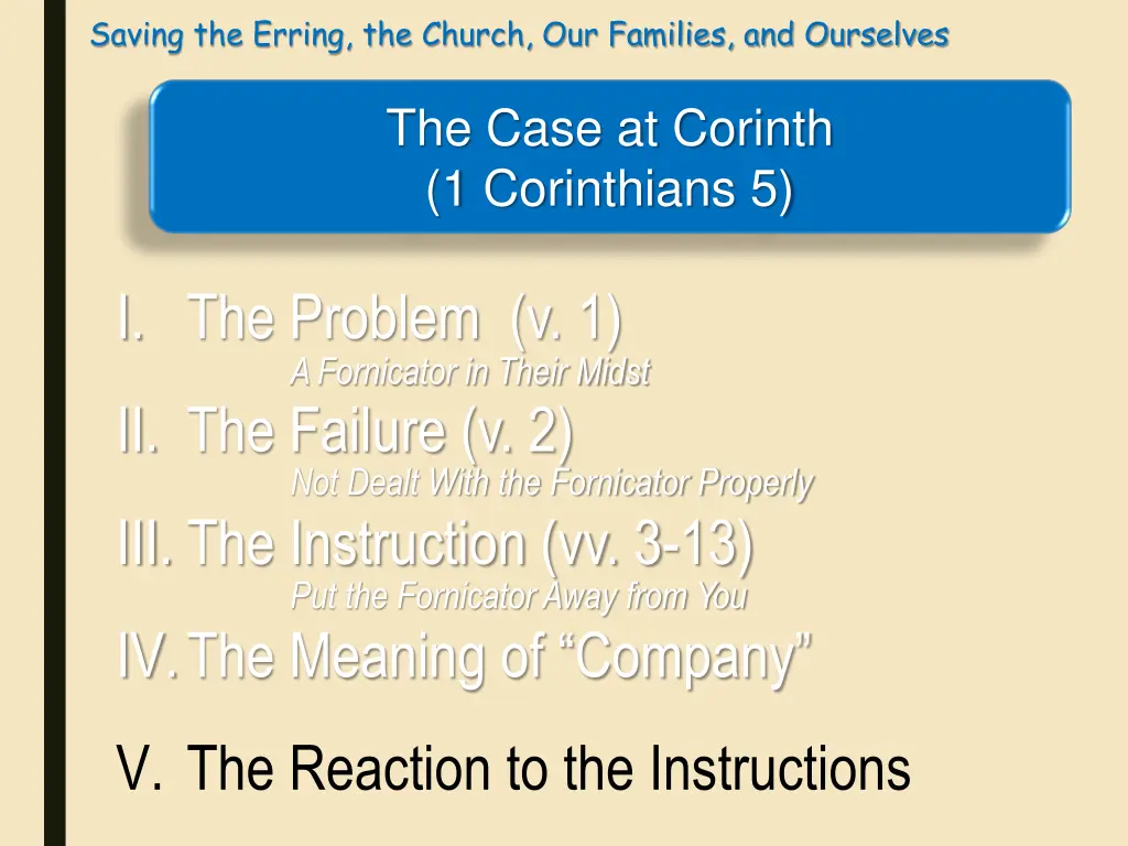 saving the erring the church our families 5