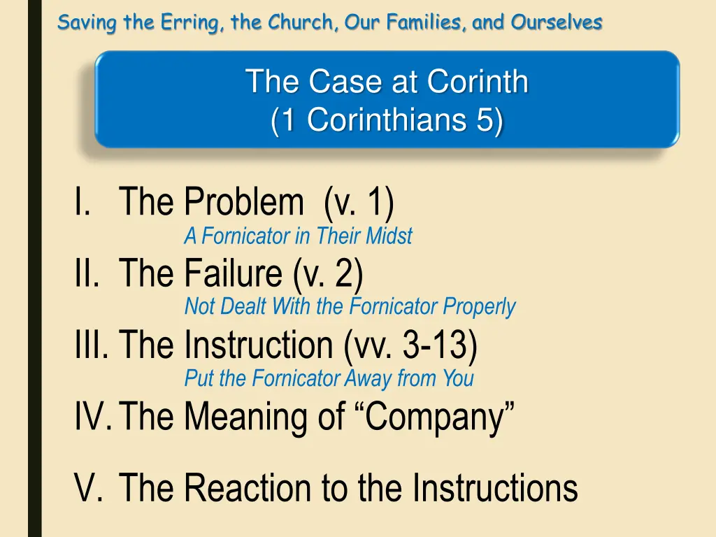 saving the erring the church our families 6