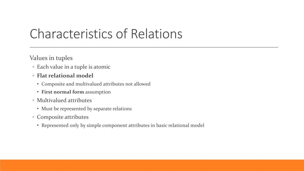 characteristics of relations 2