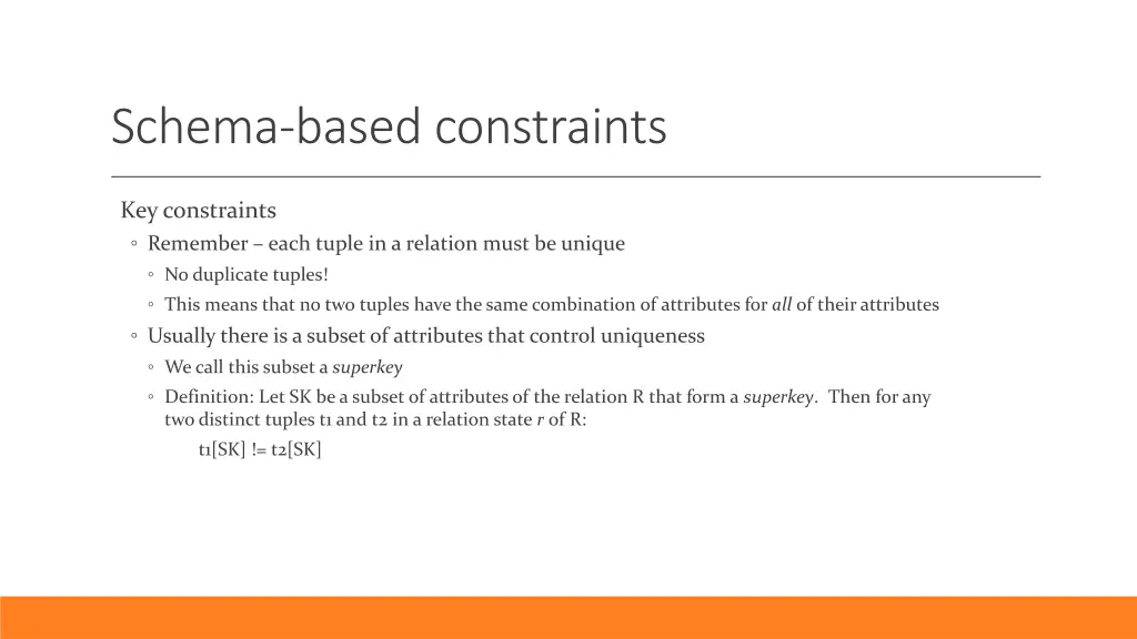 schema based constraints 1