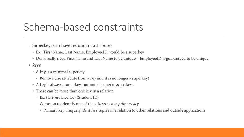 schema based constraints 2