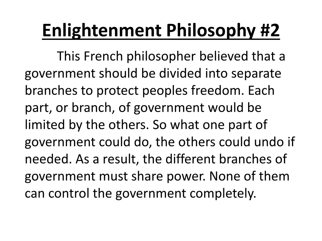 enlightenment philosophy 2