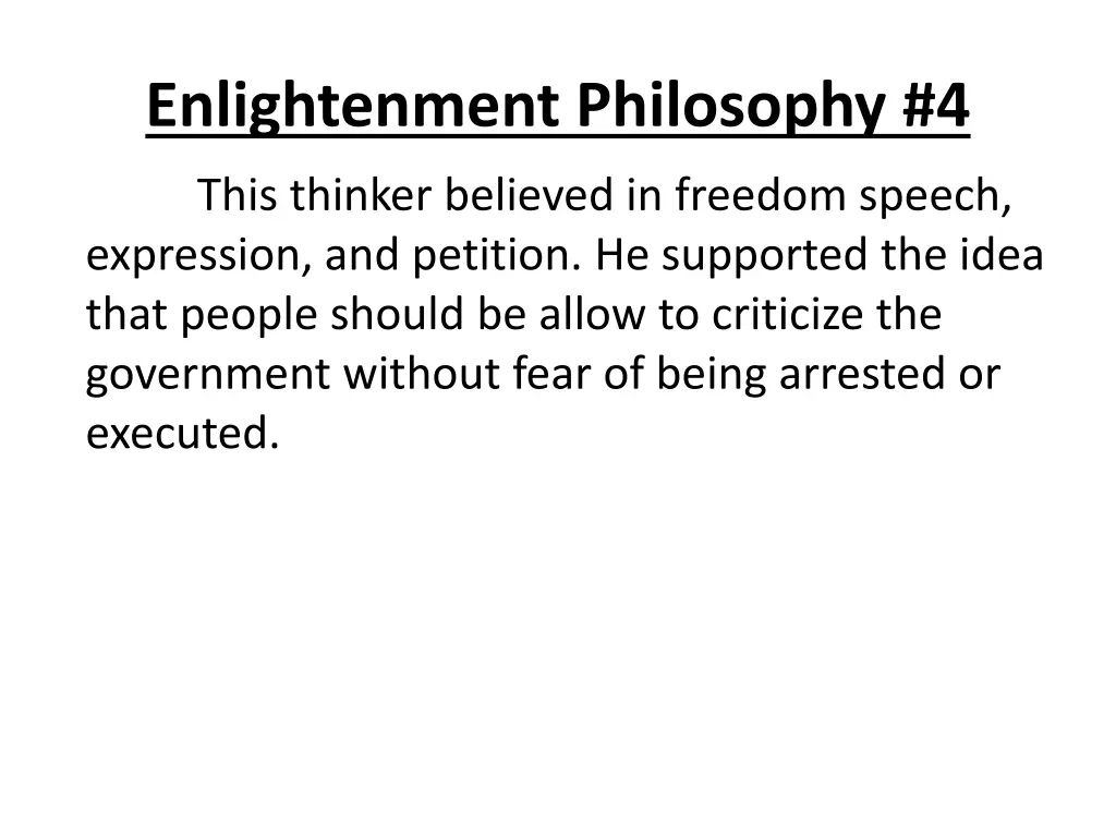 enlightenment philosophy 4