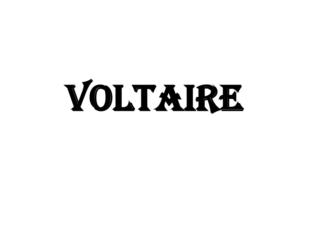 voltaire voltaire