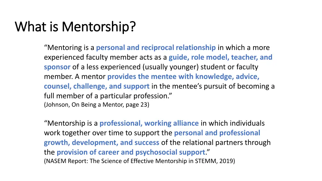 what is mentorship what is mentorship