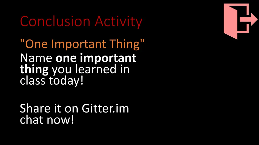 conclusion activity