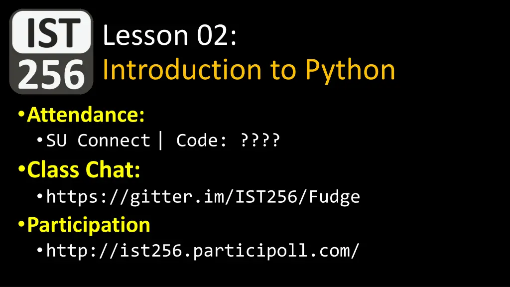 lesson 02 introduction to python