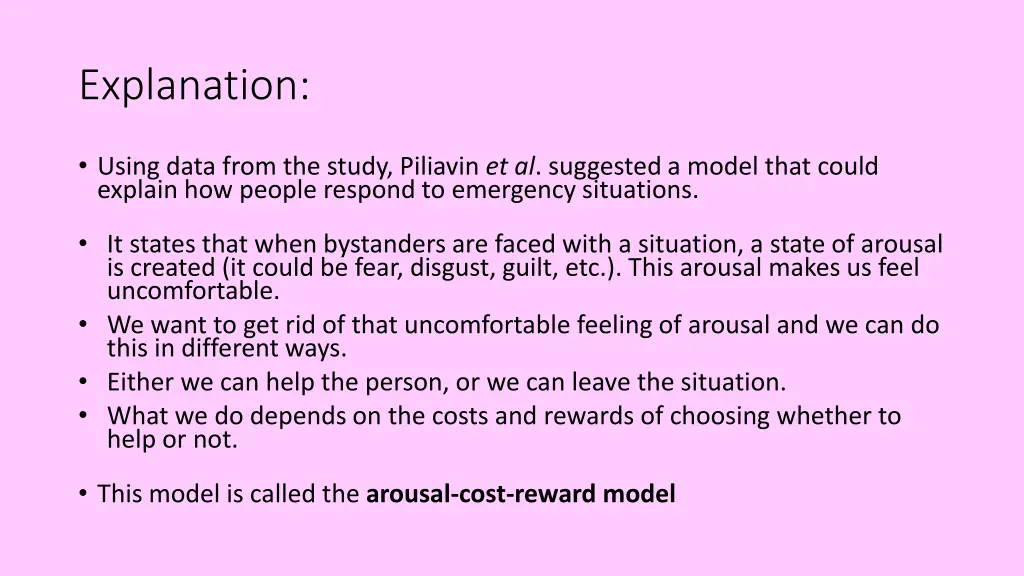 explanation