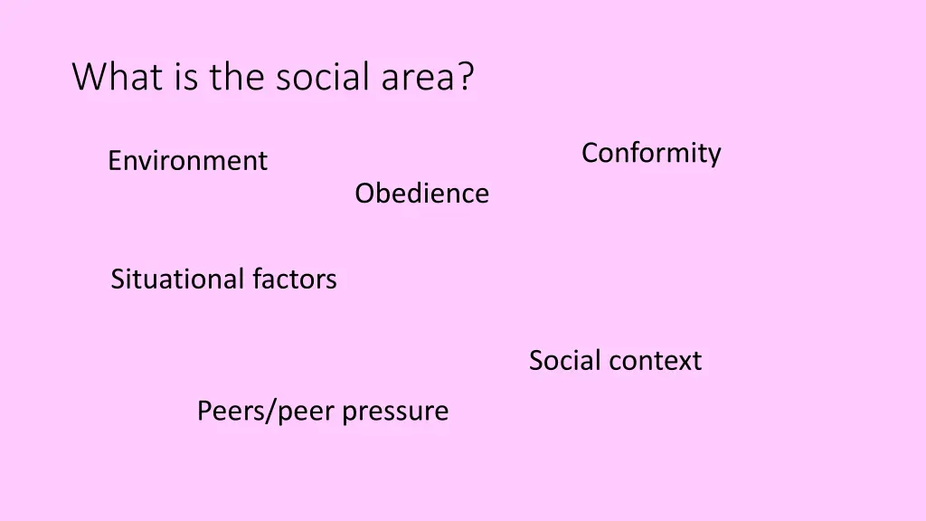 what is the social area