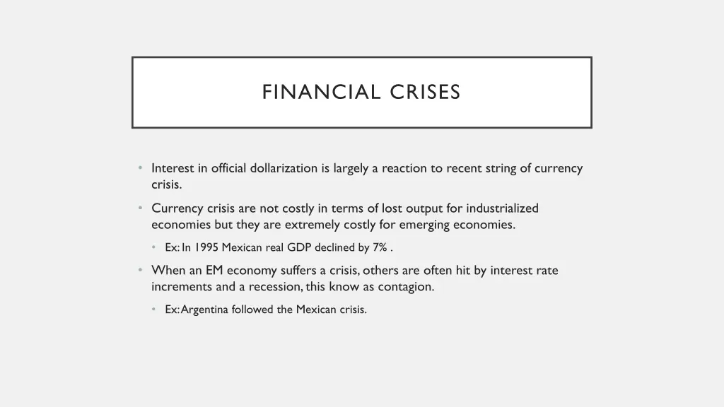 financial crises