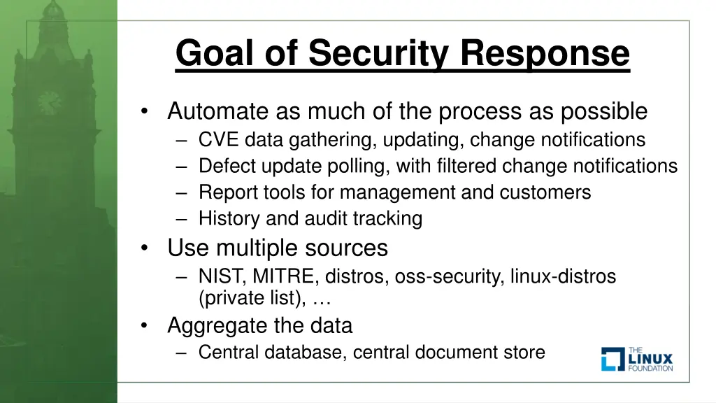 goal of security response