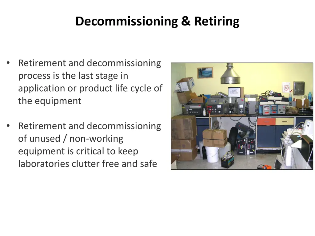 decommissioning retiring