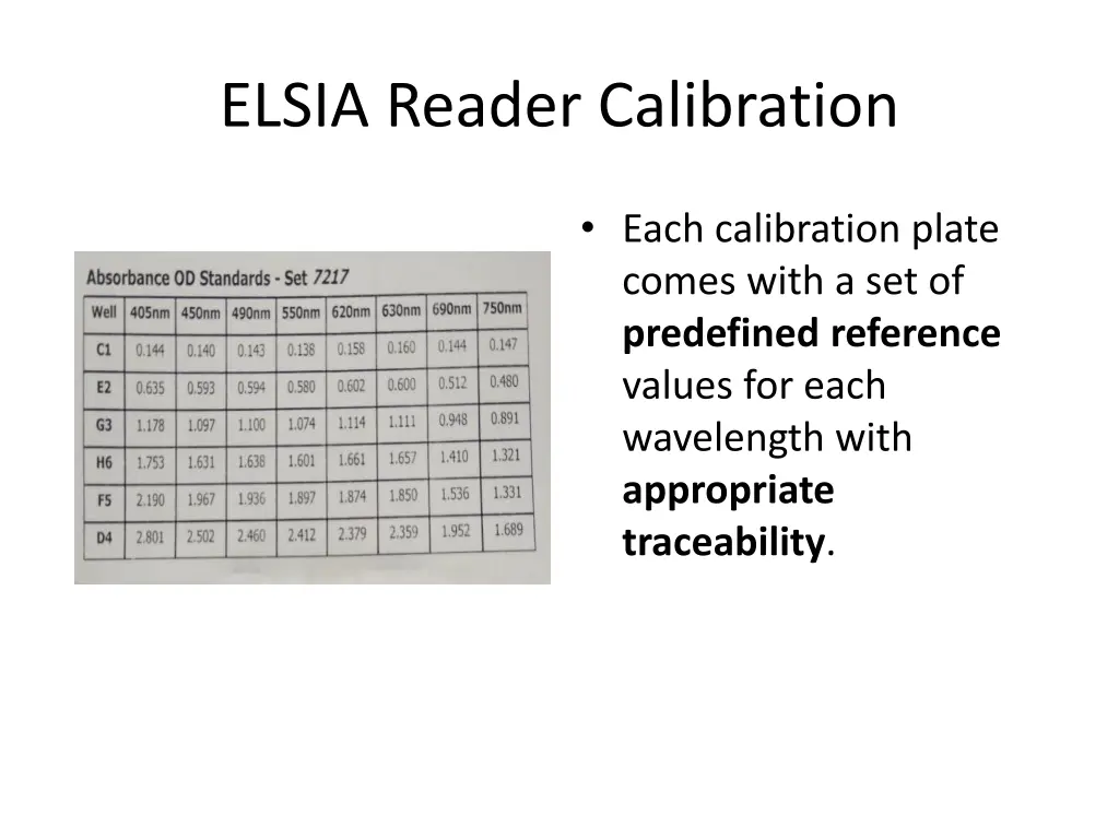 elsia reader calibration