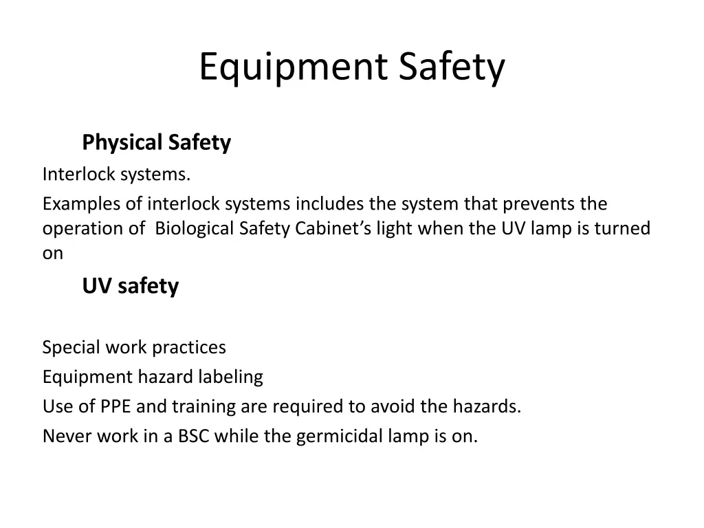 equipment safety 1