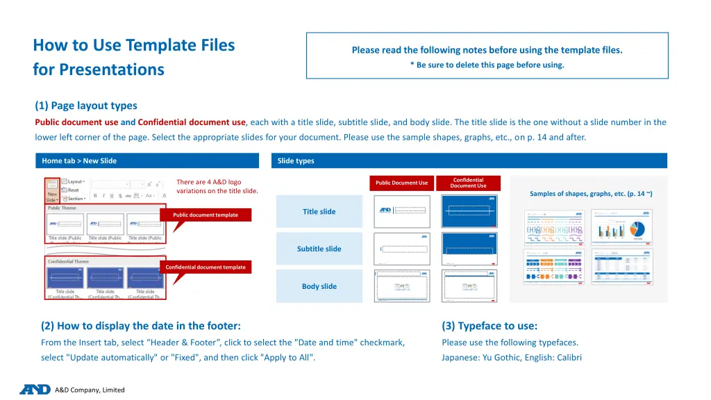 how to use template files for presentations
