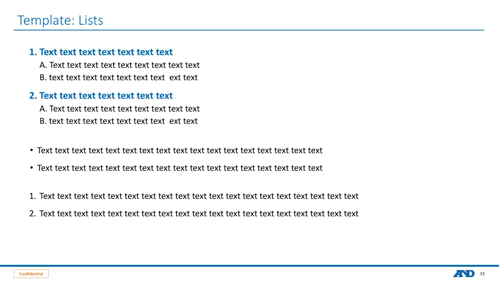 template lists