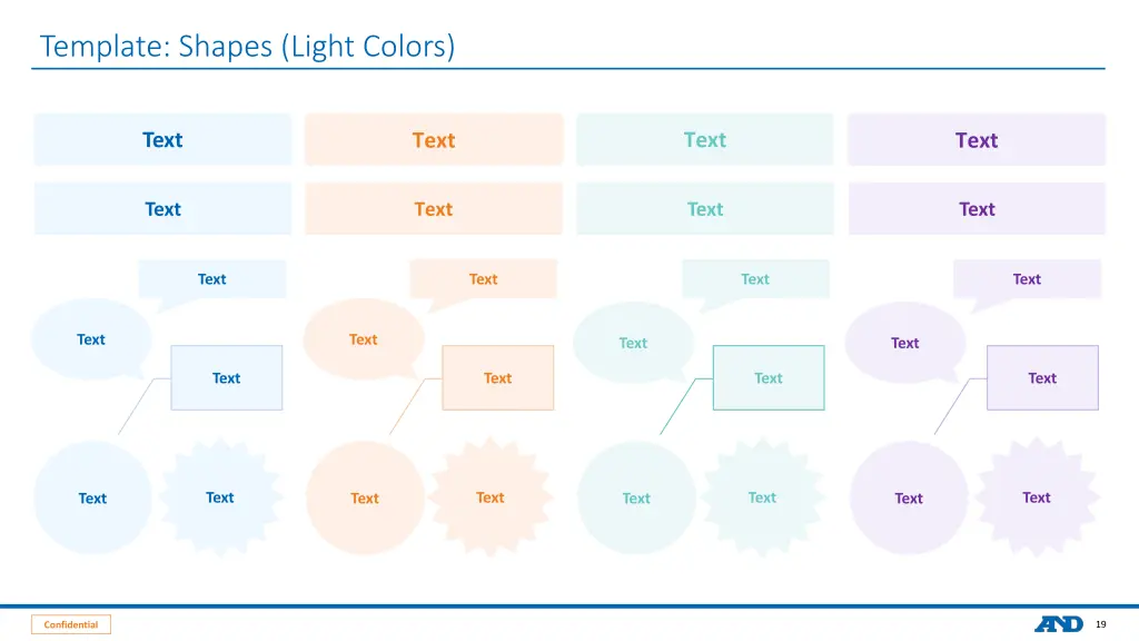 template shapes light colors