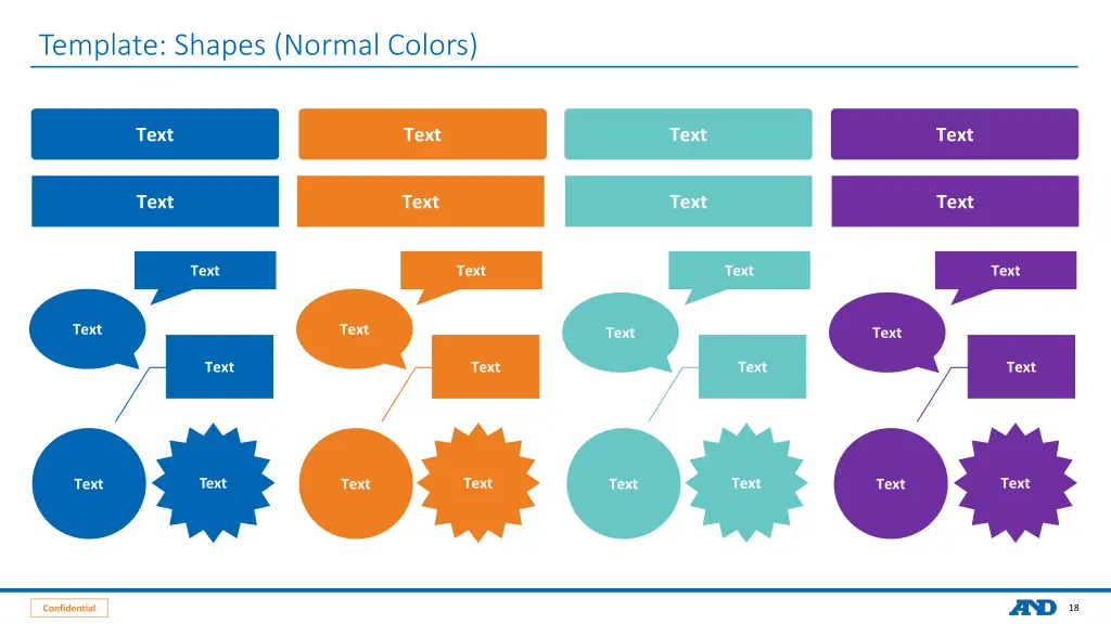 template shapes normal colors