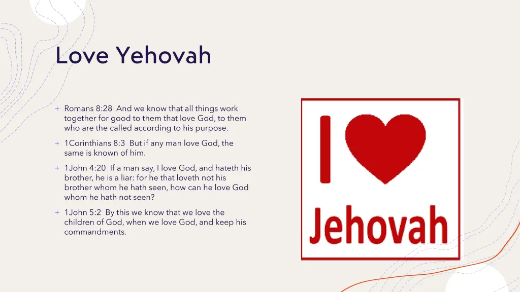 love yehovah