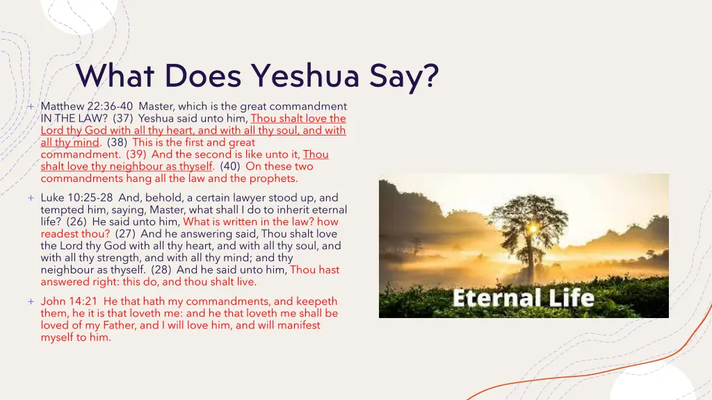 what does yeshua say matthew 22 36 40 master
