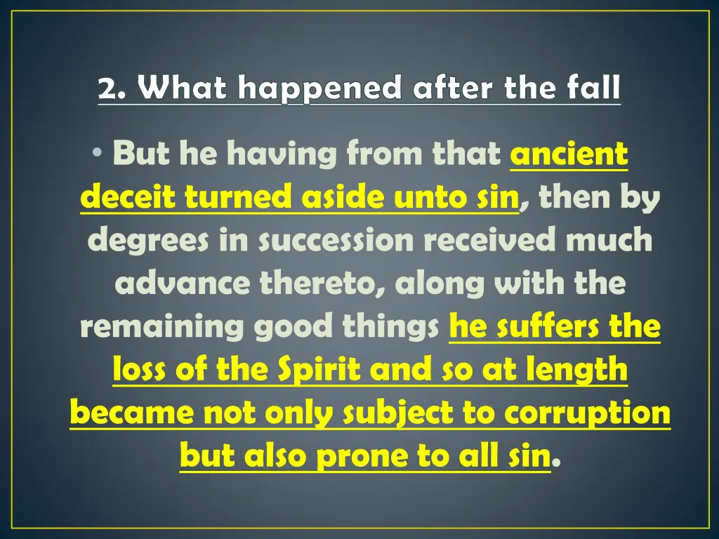 2 what happened after the fall