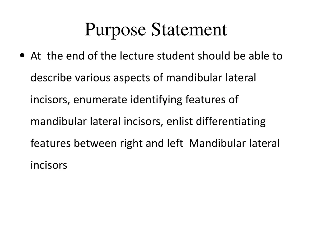 purpose statement