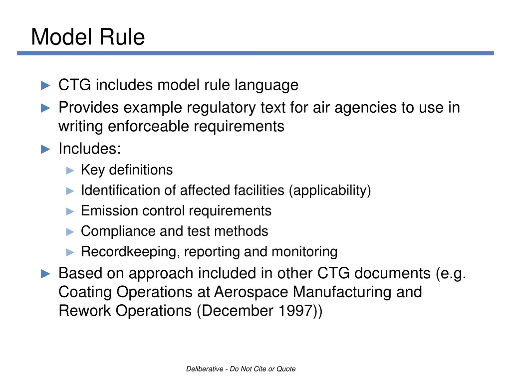 model rule