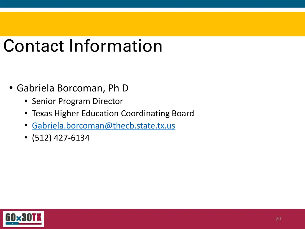 contact information