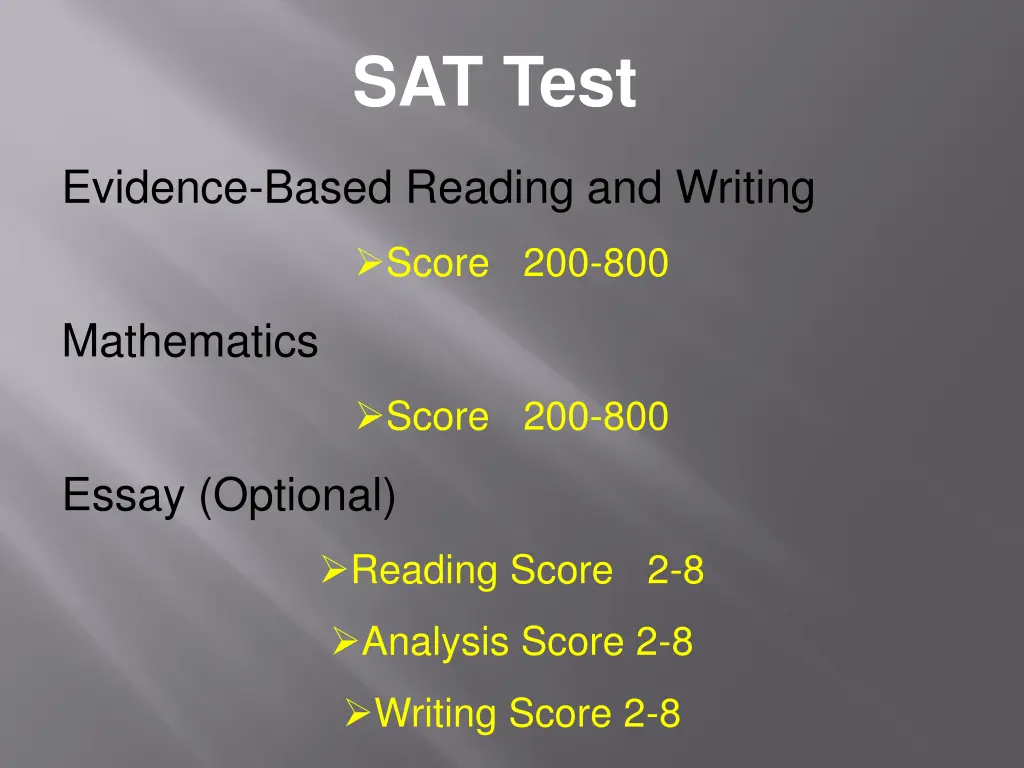sat test 2