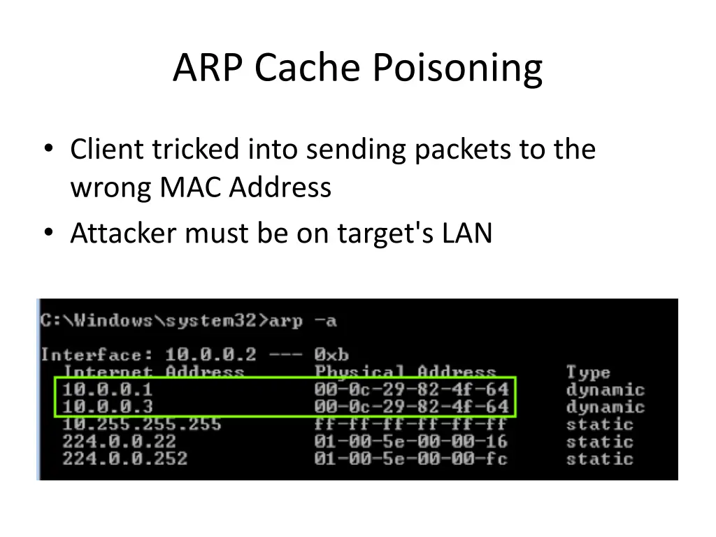 arp cache poisoning 1