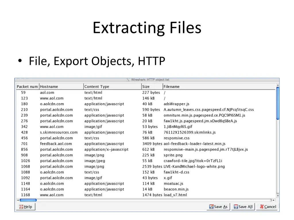 extracting files