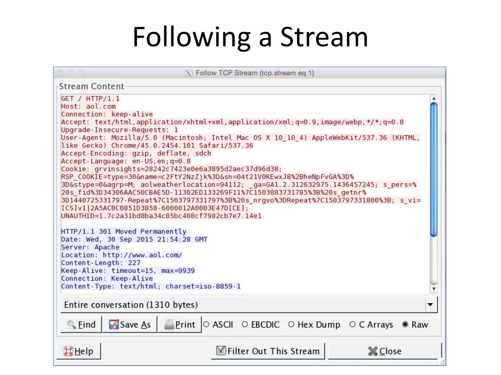 following a stream