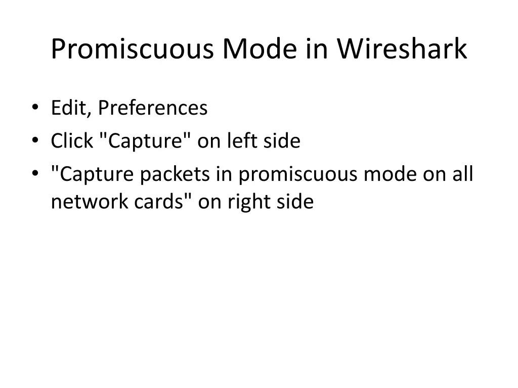 promiscuous mode in wireshark