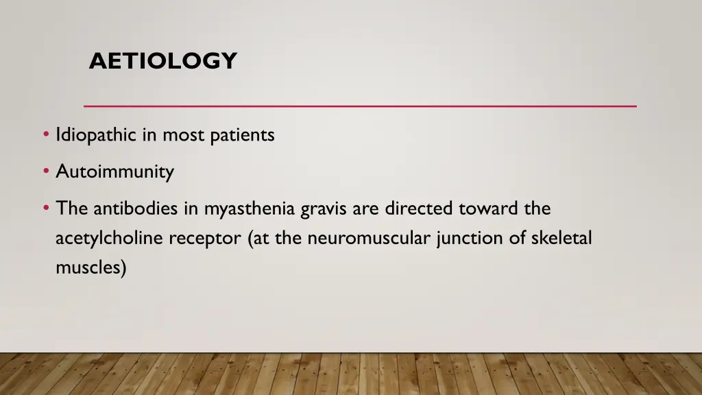 aetiology