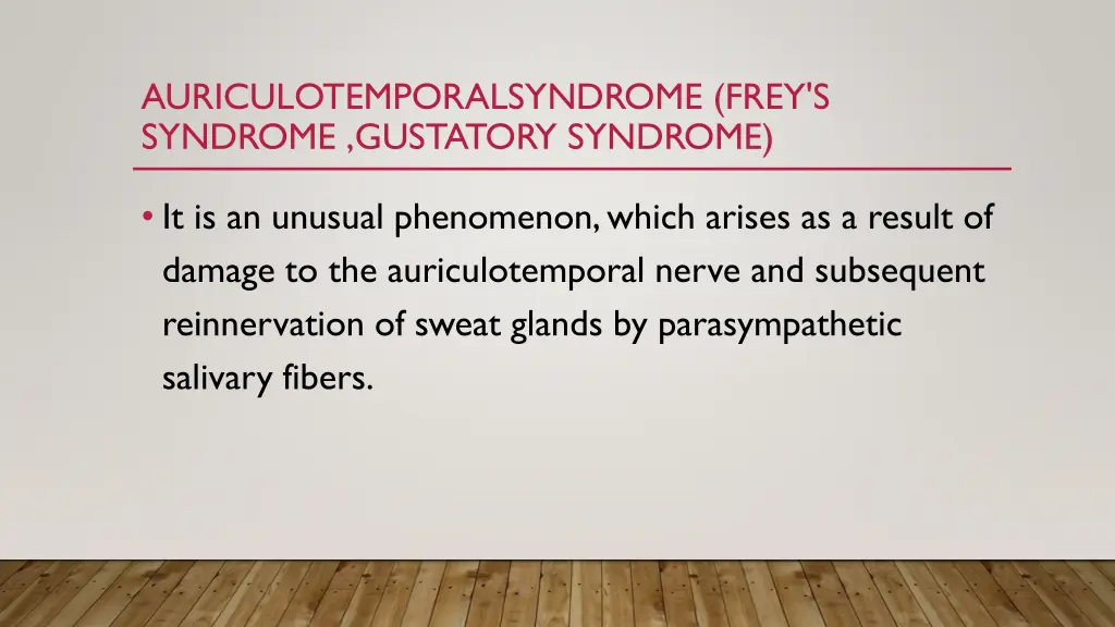 auriculotemporalsyndrome frey s syndrome