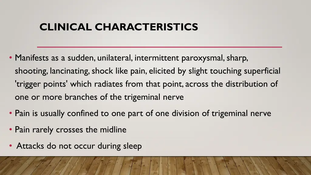 clinical characteristics