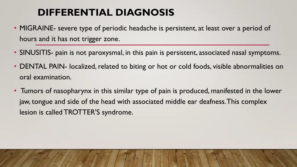 differential diagnosis