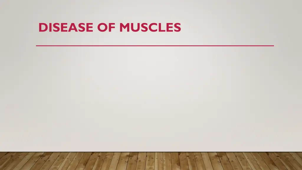 disease of muscles