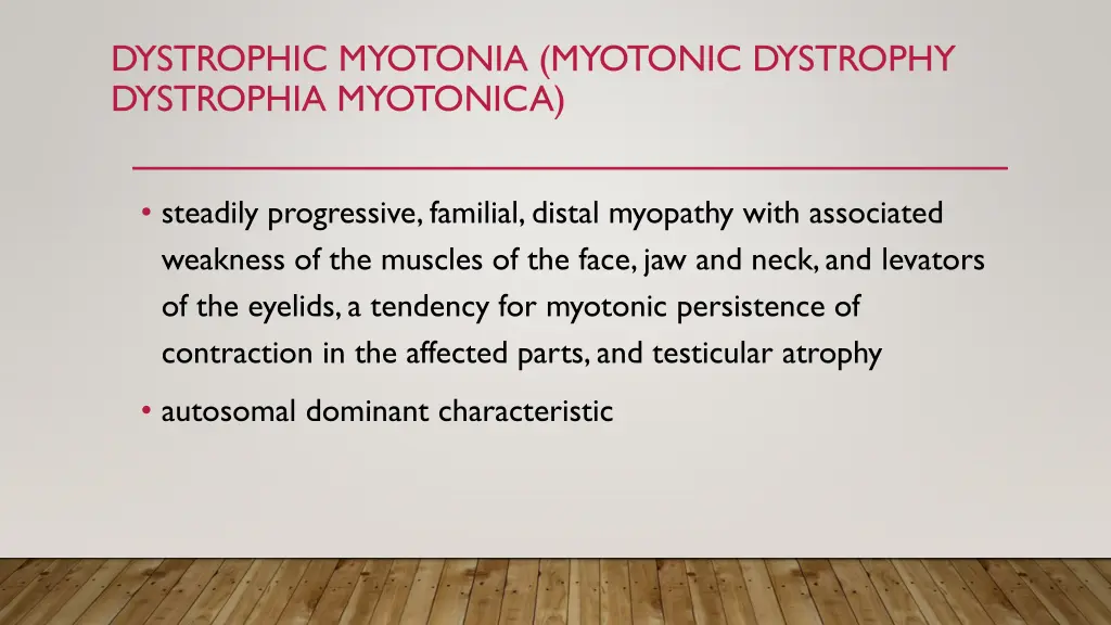 dystrophic myotonia myotonic dystrophy dystrophia