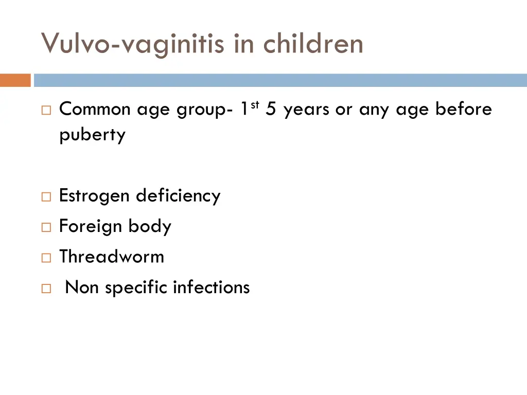 vulvo vaginitis in children