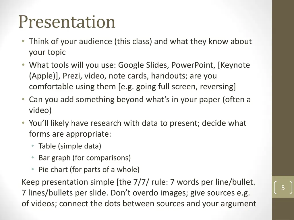 presentation think of your audience this class