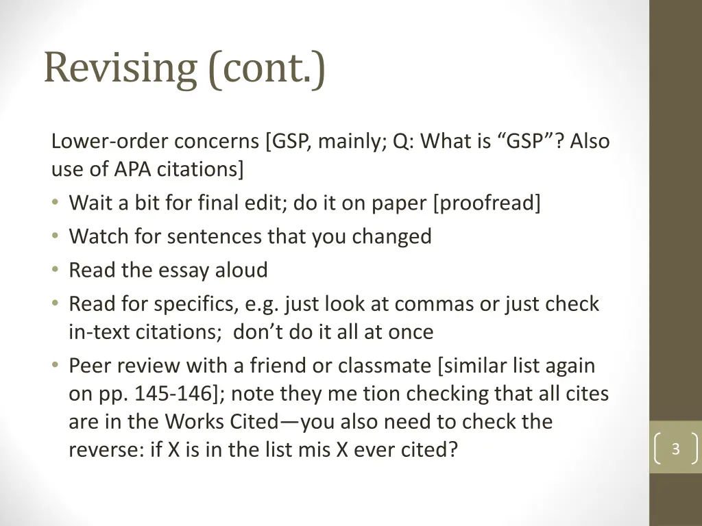 revising cont
