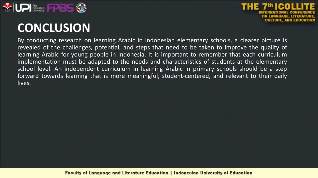 conclusion by conducting research on learning