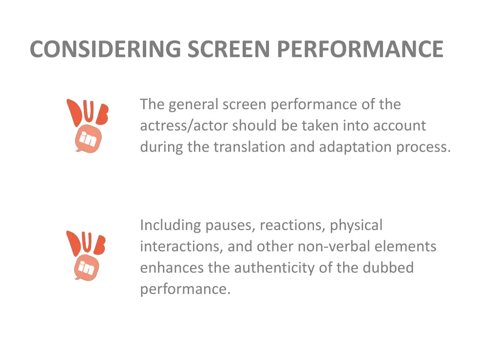 considering screen performance