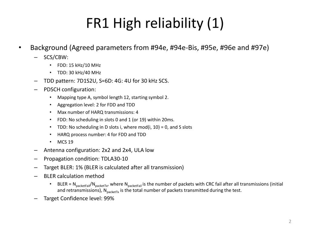 fr1 high reliability 1