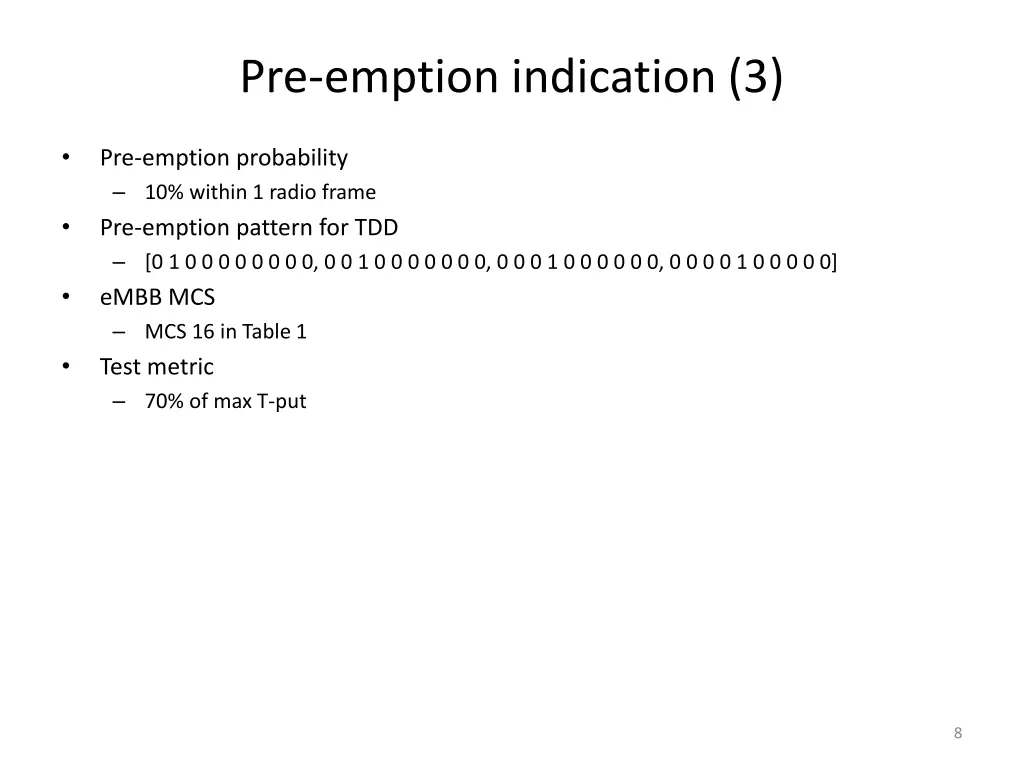pre emption indication 3