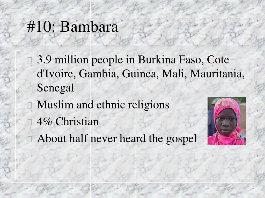 10 bambara